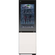 LG 349L Bottom Freezer, Inverter Compressor, 1-Star Rating, InstaView, Beige/Black, GR-V479QGKW