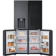 LG Black Glass InstaView Door-in-Door, Essence Black Steel Refrigerator - GR-X39FFCRB