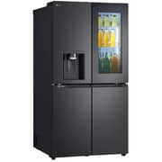 LG Black Glass InstaView Door-in-Door, Essence Black Steel Refrigerator - GR-X39FFCRB