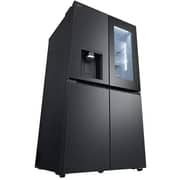 LG Black Glass InstaView Door-in-Door, Essence Black Steel Refrigerator - GR-X39FFCRB