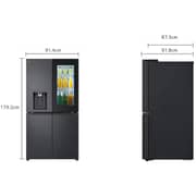 LG Black Glass InstaView Door-in-Door, Essence Black Steel Refrigerator - GR-X39FFCRB