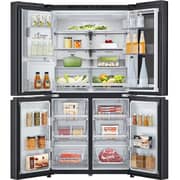 LG Black Glass InstaView Door-in-Door, Essence Black Steel Refrigerator - GR-X39FFCRB