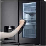 LG Black Glass InstaView Door-in-Door, Essence Black Steel Refrigerator - GR-X39FFCRB