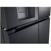 LG Black Glass InstaView Door-in-Door, Essence Black Steel Refrigerator - GR-X39FFCRB