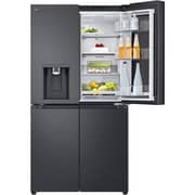 LG Black Glass InstaView Door-in-Door, Essence Black Steel Refrigerator - GR-X39FFCRB