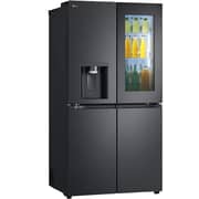 LG InstaView 681L Side By Side Refrigerator, Smart Inverter Black/Steel, GR-X34FFCAB