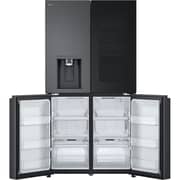LG InstaView 681L Side By Side Refrigerator, Smart Inverter Black/Steel, GR-X34FFCAB