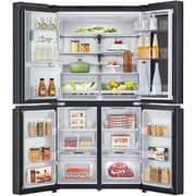 LG InstaView 681L Side By Side Refrigerator, Smart Inverter Black/Steel, GR-X34FFCAB