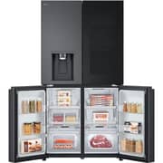 LG InstaView 681L Side By Side Refrigerator, Smart Inverter Black/Steel, GR-X34FFCAB