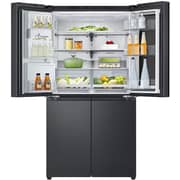 LG InstaView 681L Side By Side Refrigerator, Smart Inverter Black/Steel, GR-X34FFCAB