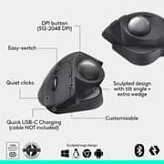 Logitech MX Ergo S Plus Bluetooth Wireless Trackball Mouse Graphite - 910-007247