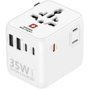 Swiss Military 1 Pc Travel Adaptor White - SM-TC-35W-GaN-WLD-WHI