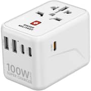 Swiss Military 1 Pc Travel Adaptor White - SM-TC-100W-GaN-MIN