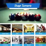 Sparnod Fitness Pool Table - 213x122cm, MDF Wood, Foldable Design, Blue/Black