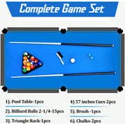 Sparnod Fitness Pool Table - 244x132cm, MDF Wood, Foldable Design, Blue/Black