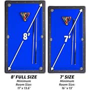 Sparnod Fitness Pool Table - 214x121cm, MDF Wood, Foldable Design, Blue/Black