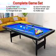 Sparnod Fitness Pool Table - 244x132cm, MDF Wood, Foldable Design, Blue/Black