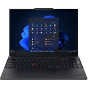 Lenovo ThinkPad E16 Gen 3 (2025) AI PC - 2nd Series / Intel Core Ultra 5-225U / 16inch WUXGA / 512GB SSD / 16GB RAM / Shared Intel Graphics / Windows 11 Pro / English & Arabic Keyboard / Black / Middle East Version - [21SR001QGR]