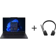 Lenovo ThinkPad T14 Gen 6 (2025) AI PC - 2nd Series / Intel Core Ultra 7-255U / 14inch WUXGA / 512GB SSD / 16GB RAM / Shared Intel Graphics / Windows 11 Pro / English & Arabic Keyboard / Black / Middle East Version - [21QC001CGR] + ANC Headphone