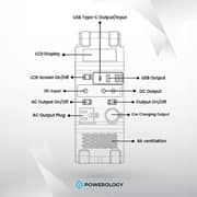Powerology Solar Power Generator 76800mAh Black - PPBCHA38