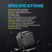 Powerology Solar Power Generator 76800mAh Black - PPBCHA38