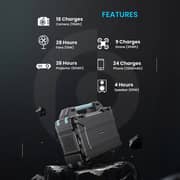 Powerology Solar Power Generator 76800mAh Black - PPBCHA38