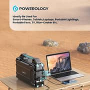 Powerology Solar Power Generator 76800mAh Black - PPBCHA38