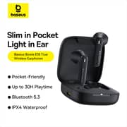 Baseus Wireless Earbuds Black - E16 + FP11 10000Mah Power Bank Black Bundle