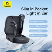 Baseus Wireless Earbuds Black - E16 + FP11 10000Mah Power Bank Black Bundle