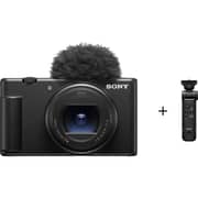 Sony ZV-1 II 4K / 20.1MP Compact Vlog Digital Camera with GP-VPT3 Multi-Function Shooting Grip - Black