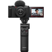 Sony Vlogging Camera Black - DSCZV1F + GP-VPT3 Multi Function Shooting Grip