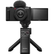 Sony Vlogging Camera Black - DSCZV1F + GP-VPT3 Multi Function Shooting Grip