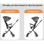 Foldable Two Way Baby Stroller Black