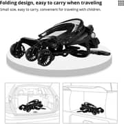 Foldable Two Way Baby Stroller Black