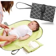 Waterproof Portable Baby Changing Mat Black/Green