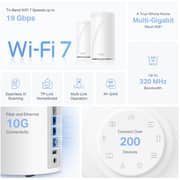 TPLink Tri-Band WiFi 7 BE19000 Whole Home Mesh System 3 Pack - Deco BE85