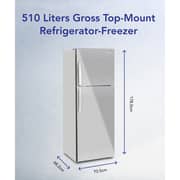 Super General Top Mount Refrigerator 415L Shiny Inox - SGR515IE