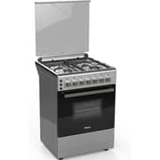 Super General Free Standing 4 Burners Gas Cooker 60cm Black/Stainless Steel - SGC6175MSFS