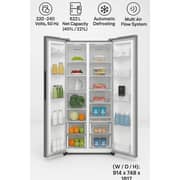 Advancetech America 790L Side-by-Side Refrigerator with Inverter Compressor, Automatic Water Dispenser, No-Frost, Multi-Airflow Cooling, Fast Freeze, Electronic Control Panel – Inox Finish- ATR646SS1LIW