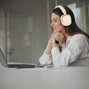 Green Lion Echo Wireless On Ear Headset Biege - GNECHANCBG