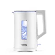 Tank Safe Touch Glass Kettle, 1.5L Capacity, 1500 Watts, Silver Frame, DG-2338