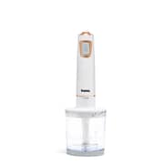 Tank Hand Blender with 600ml BPA Free Beaker & 500ml Chopper, 5 Speed Control + Turbo, 600 Watts, WhiteGold , CM-6003-1