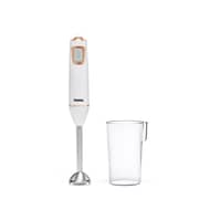Tank Hand Blender with 600ml BPA Free Beaker, with 5 Speed Control + Turbo, 600 Watts, White, CM-6003-1