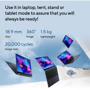 Asus Vivobook S14 Flip 2-in-1 (2025) Laptop - 13th Gen / Intel Core i5-13420H / 14inch WUXGA / 512GB SSD / 16GB RAM / Shared Intel Iris Xe Graphics / Windows 11 Home / English & Arabic Keyboard / Cool Silver / Middle East Version - [TP3402VA-LZ669W]