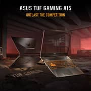 Asus TUF A15 Gaming (2025) Laptop - AMD Ryzen 7-7445HS / 15.6inch FHD / 512GB SSD / 16GB RAM / 4GB NVIDIA GeForce RTX 3050 Graphics / Windows 11 Home / English & Arabic Keyboard / Graphite Black / Middle East Version - [FA506NCG-B165W]