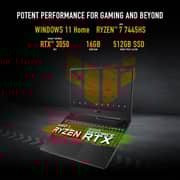 Asus TUF A15 Gaming (2025) Laptop - AMD Ryzen 7-7445HS / 15.6inch FHD / 512GB SSD / 16GB RAM / 4GB NVIDIA GeForce RTX 3050 Graphics / Windows 11 Home / English & Arabic Keyboard / Graphite Black / Middle East Version - [FA506NCG-B165W]