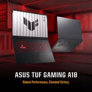 Asus TUF A18 Gaming (2025) Laptop - AMD Ryzen 7-260 / 18inch WQXGA / 1TB SSD / 32GB RAM / 8GB NVIDIA GeForce RTX 5070 Graphics / Windows 11 Home / English & Arabic Keyboard / Jaeger Grey / Middle East Version - [FA808UP-G1621W]