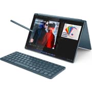 Lenovo Yoga Book 9 14IAH10 (2024) AI PC - 2nd Series / Intel Core Ultra 7-255H / 14inch 2.8K / 1TB SSD / 32GB RAM / Shared Intel Arc 140T GPU Graphics / Windows 11 Home / English & Arabic Keyboard / Tidal Teal / Middle East Version - [83KJ000MAX]