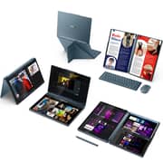 Lenovo Yoga Book 9 14IAH10 (2024) AI PC - 2nd Series / Intel Core Ultra 7-255H / 14inch 2.8K / 1TB SSD / 32GB RAM / Shared Intel Arc 140T GPU Graphics / Windows 11 Home / English & Arabic Keyboard / Tidal Teal / Middle East Version - [83KJ000MAX]