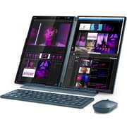 Lenovo Yoga Book 9 14IAH10 (2024) AI PC - 2nd Series / Intel Core Ultra 7-255H / 14inch 2.8K / 1TB SSD / 32GB RAM / Shared Intel Arc 140T GPU Graphics / Windows 11 Home / English & Arabic Keyboard / Tidal Teal / Middle East Version - [83KJ000MAX]